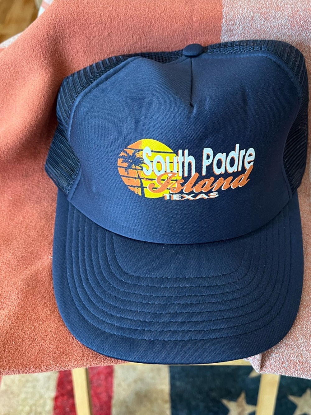 South Padre Island Texas Navy Trucker Hat